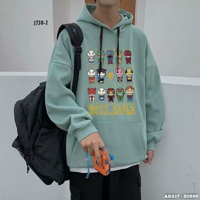 Áo Khoác Hoodie Nam Nữ Nỉ Bông Dày Dặn Form Rộng Unisex Áo Khoác Nỉ Hoodie Nữ Sweater Nam Nữ SIÊU ANH HÙNG