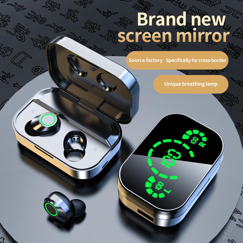 2023 TWS không dây mới Bluetooth 5.3 Touch Touch Mini chống thấm và màn hình LED chống mồ hôi màn hình âm thanh âm nhạc Sports Sports Tai nghe