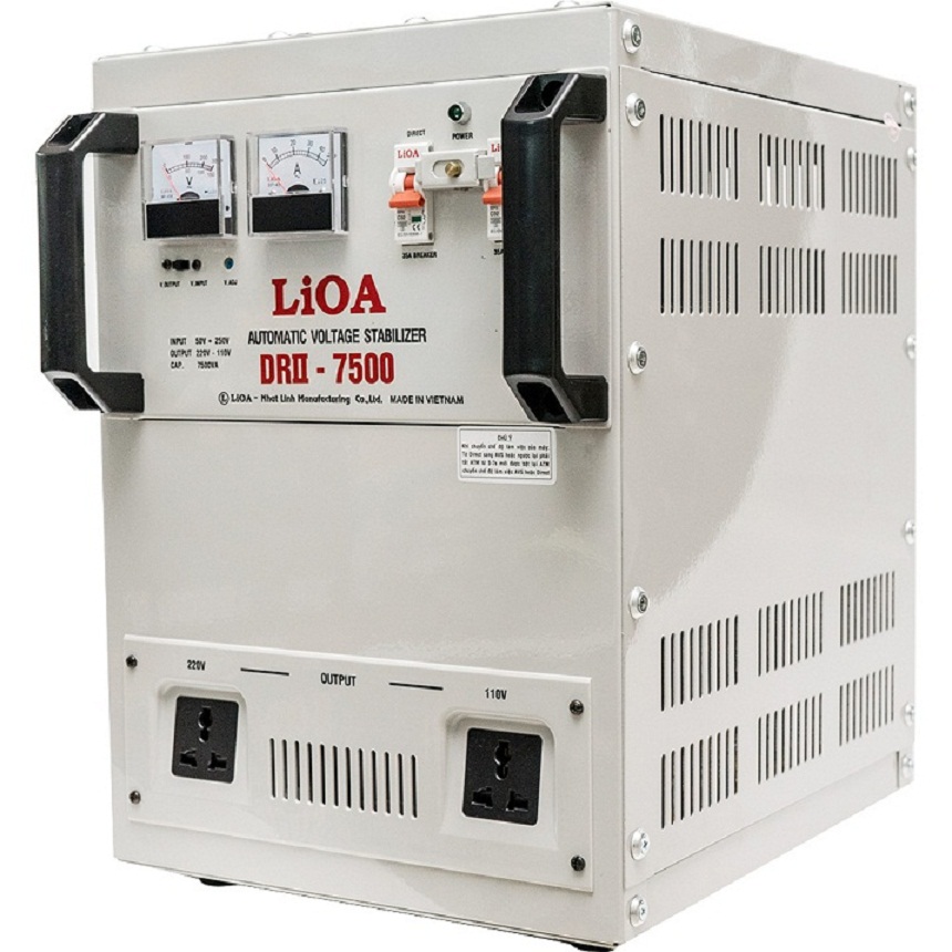 Ổn áp lioa 7.5kva dải 50v ~ 250v DRII - 7500II dây đồng 100%