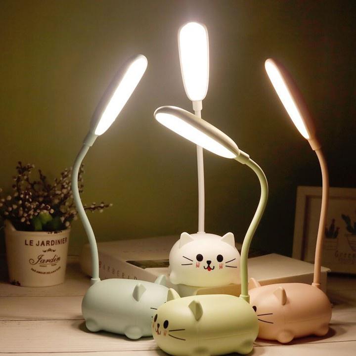 ĐÈN LED ĐỂ BÀN HÌNH THÚ ĐÁNG YÊU TÍCH ĐIỆN , ĐÈN LED HỌC CHỐNG CẬN CÓ THỂ GẬP XOAY 360 ĐỘ VÙA CÓ THỂ LÀM ĐÈN NGỦ