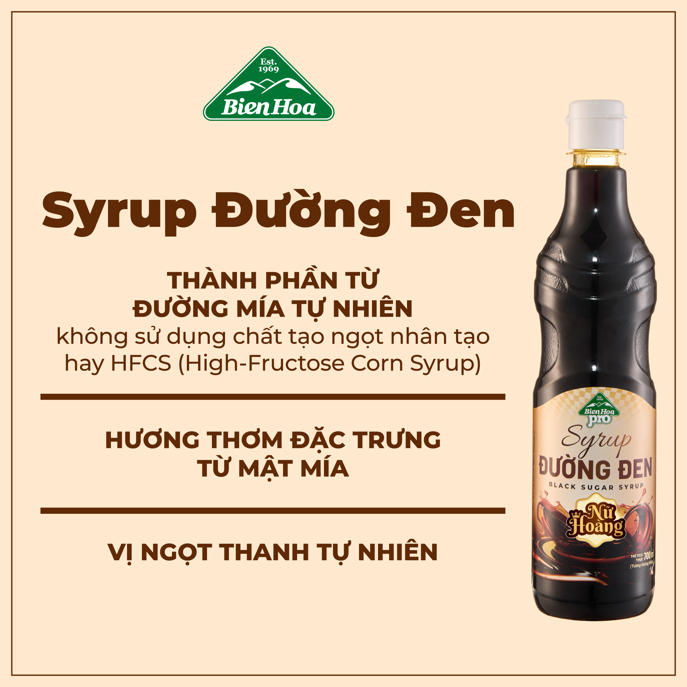 Combo 2 Chai Syrup Đường đen Nữ Hoàng 700ml/Chai