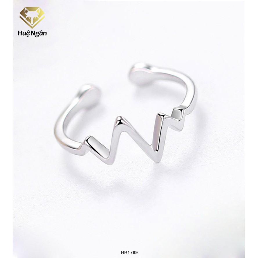 Nhẫn bạc Ý 925 Huệ Ngân - Nhịp tim Free size RR1799