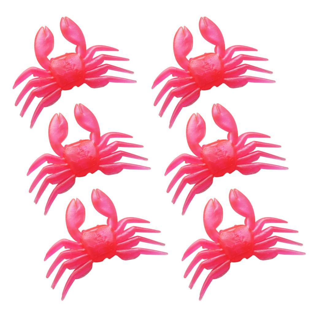 6PCS Crab Artificial Lure Soft Fishing Lures Lifelike Shrimp Baits