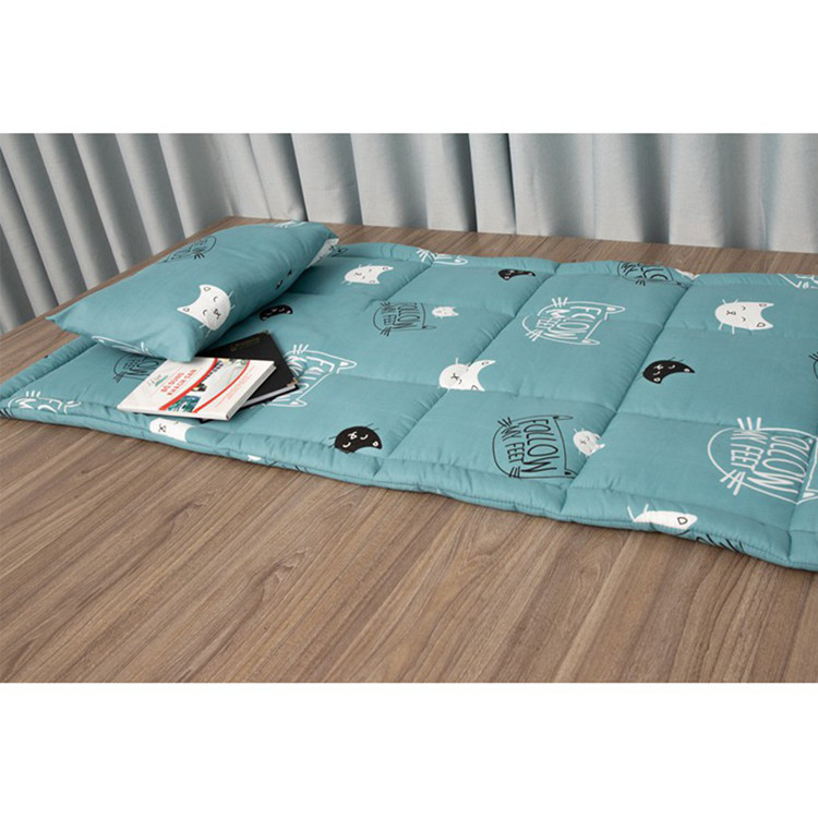 Combo nệm ngủ trưa văn phòng cao cấp A 80x190cm + 1 gối hơi 35 x 50 cm - tặng kèm 1 vỏ gối cotton poly cùng màu