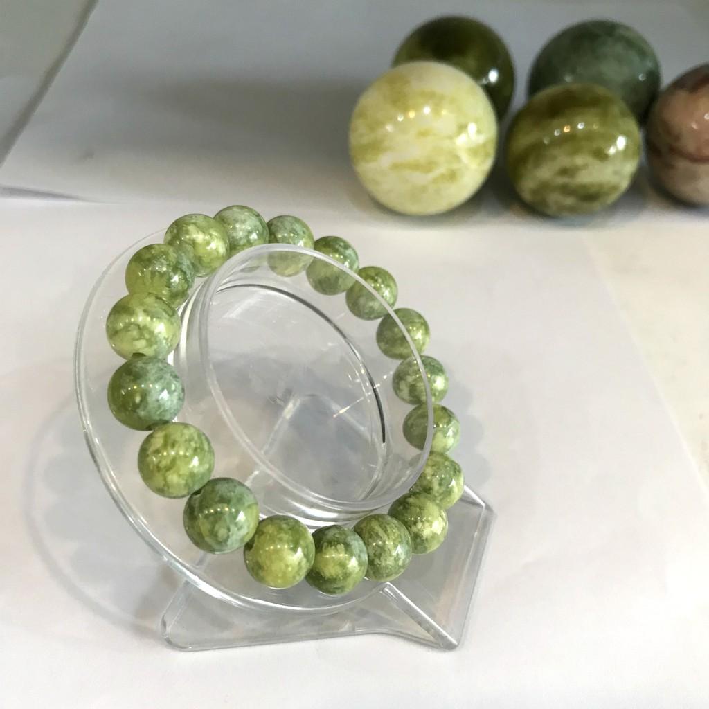 Vòng tay hột ngọc vàng hoa trắng 10 li giá sỉ