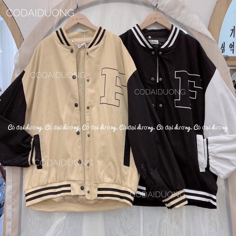 Khoác bomber F-F bo viền pha thân unisex