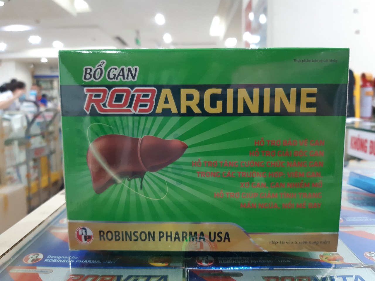 TPCN- Robinson Pharma USA- Robarginine - Viên uống bảo vệ gan, tăng cường chức năng gan