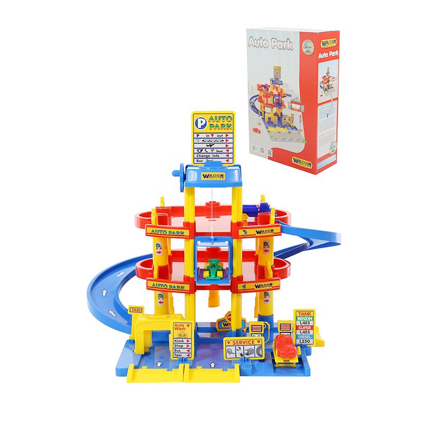 Bộ đồ chơi bãi đỗ xe 3 tầng – Wader Toys