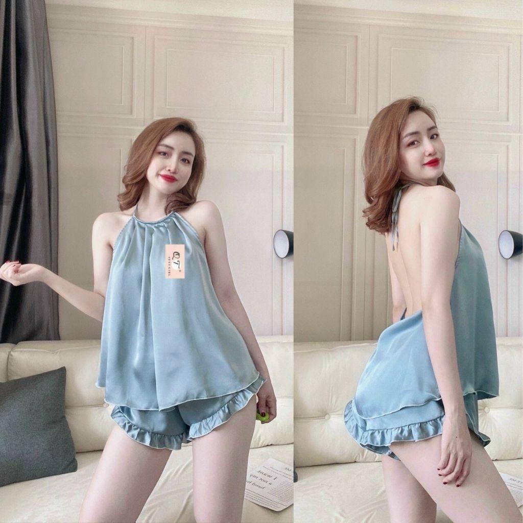 Đồ ngủ sexy lụa Satin mềm mại xinh xắn &lt; 63kg