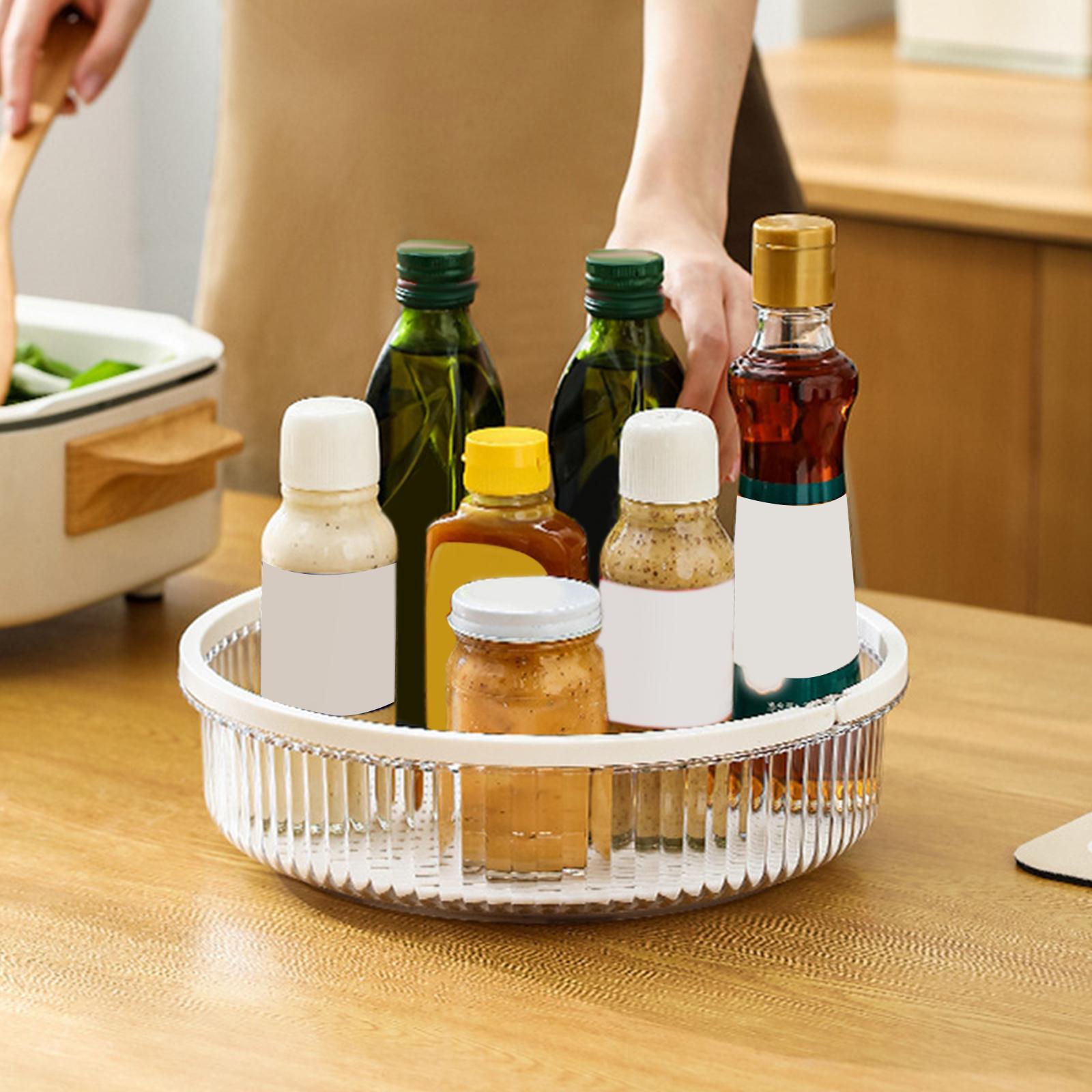 Seasoning Organizer Shelf Turntable Stable for Pantry Countertop Kitchen