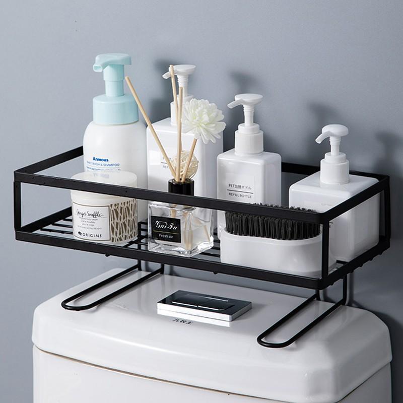 Kệ Sắt Đen Để Đồ Sau Toilet