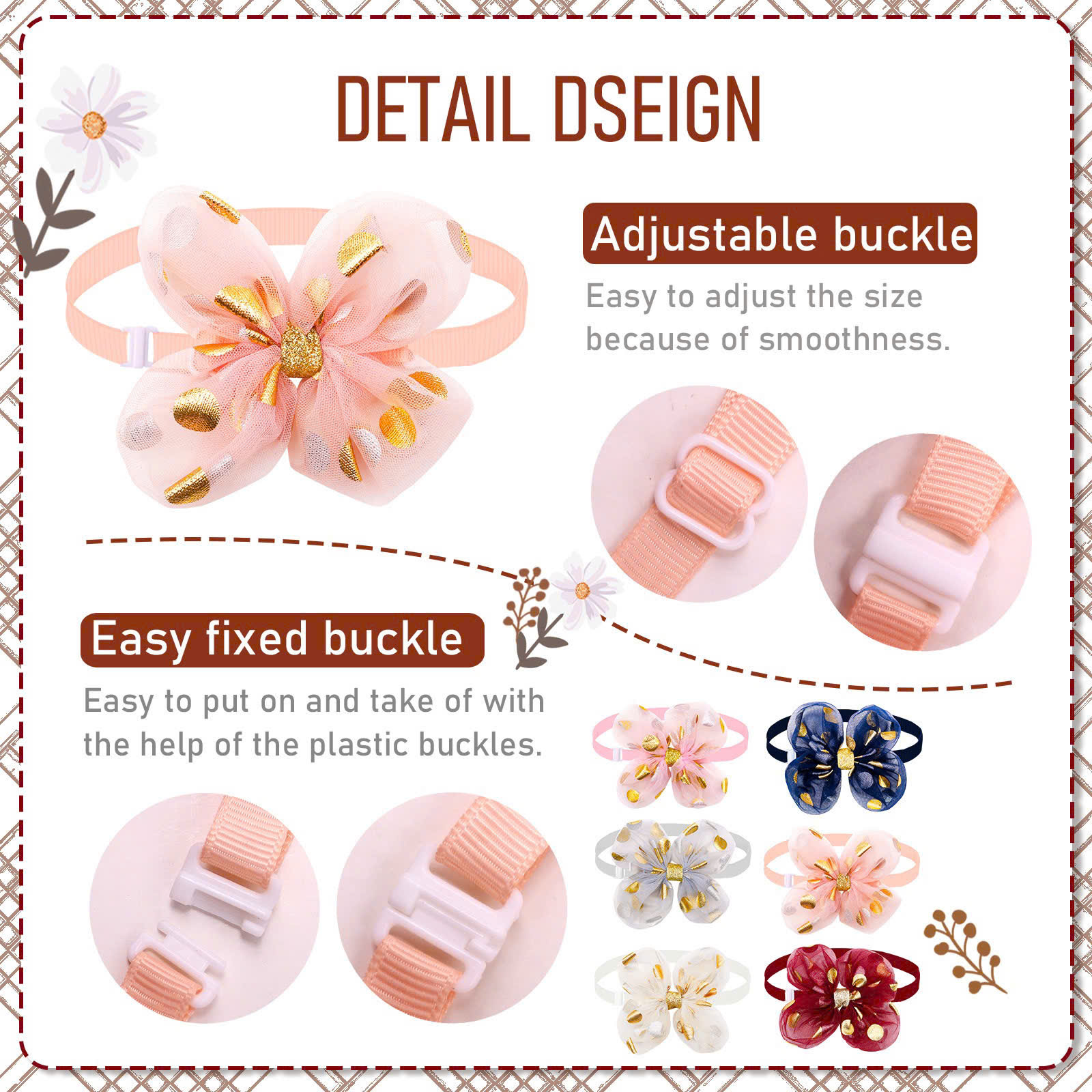 VÒNG CỔ THẮT NƠ DỄ THƯƠNG SANG TRỌNG NƠ REN ĐÍNH SEQUIN SIZE 22-40CM CHO THÚ CƯNG CHÓ MÈO