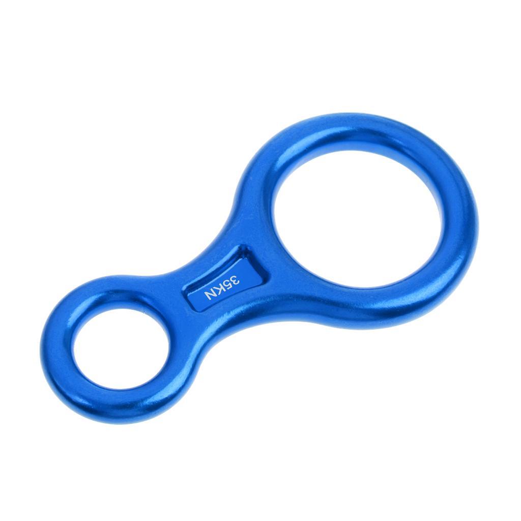 3 Pieces / Set 35KN Figure 8 Belay Device Climbing Descender Rappelling Ring Caving Rescue Equipment