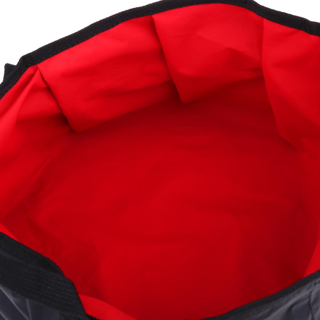 8L Camping Hiking Folding Wash Basin Bucket Travel Water Storage Bag red