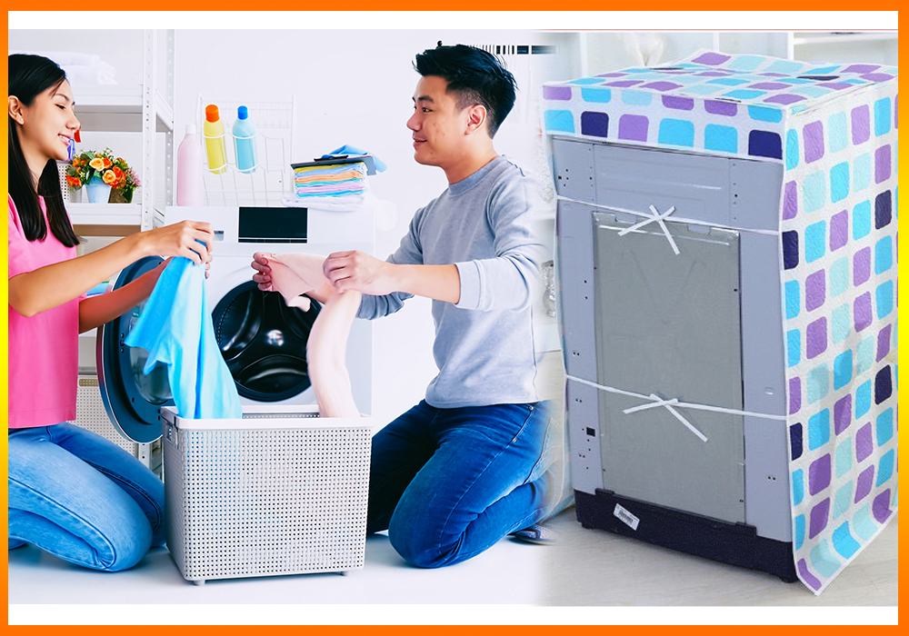 Vỏ trùm máy gặt cửa ngang 7-12kg - Chống thấm, che chắn, bảo vệ máy giặt khỏi bụi bẩn