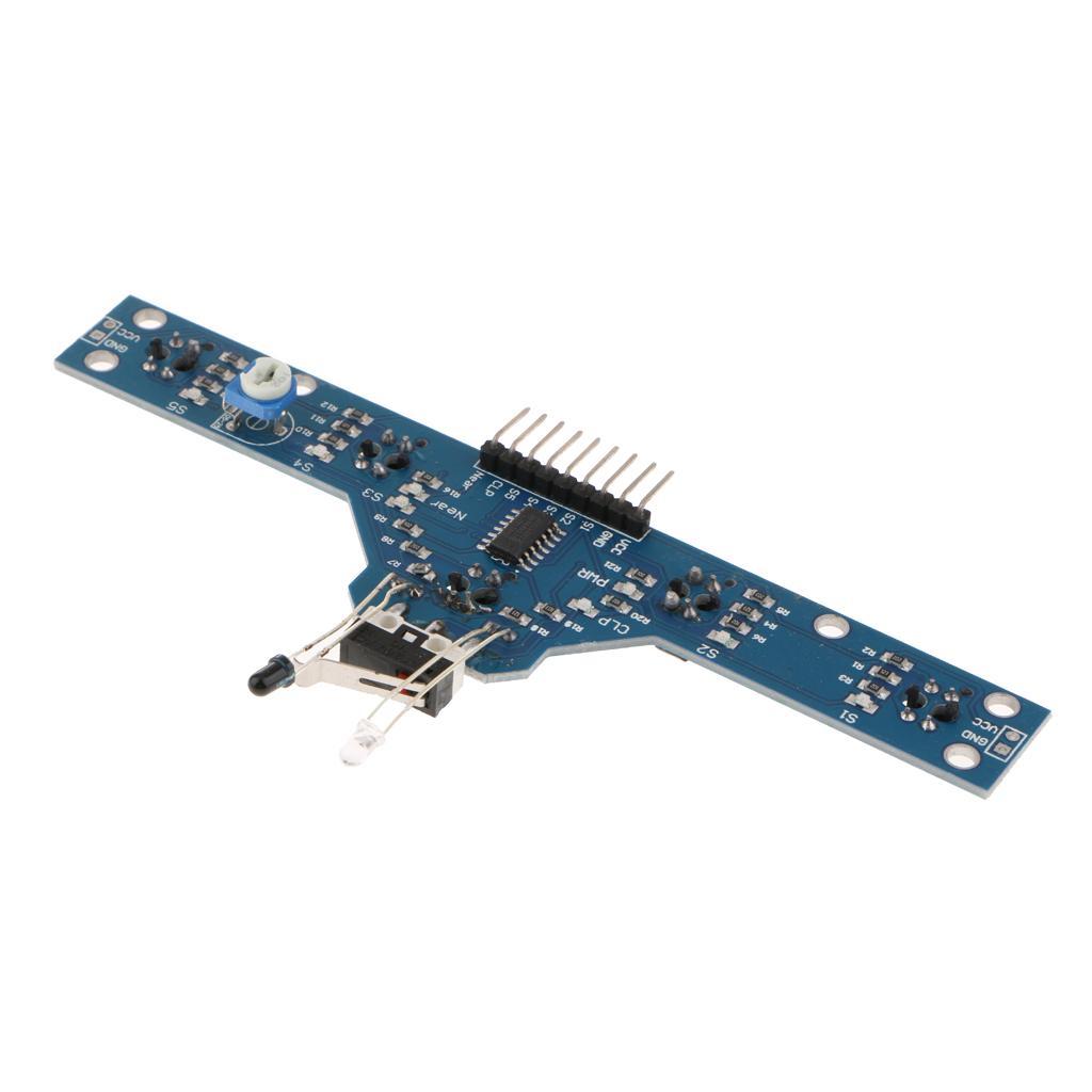5 Channel Infrared Detection Tracing Photoelectric Sensor Tracking Module