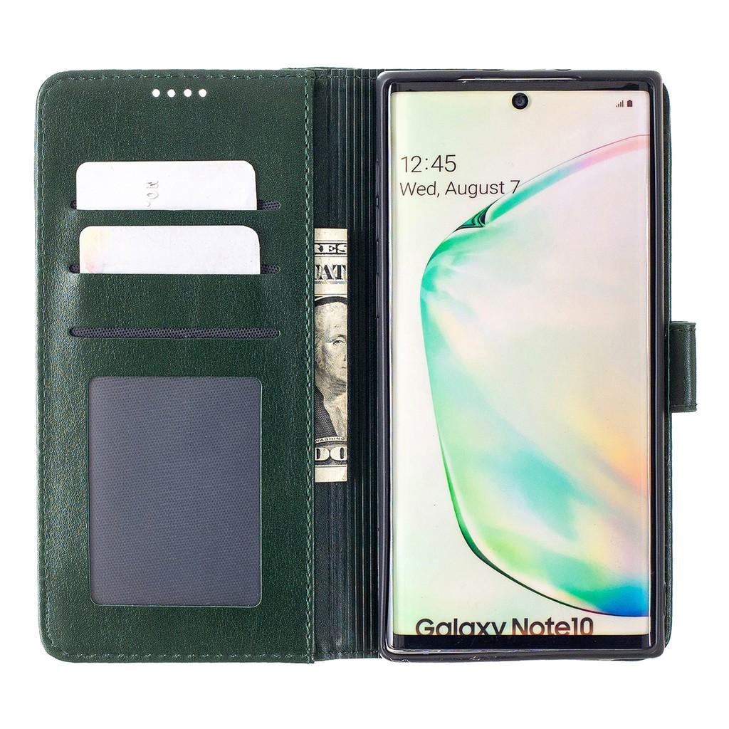 Ốp điện thoại dạng ví da lật có ngăn đựng thẻ mềm cho Samsung Galaxy Note10 Pro Note10+ Note9 S10 S9 Plus S10+ S9+ S10E