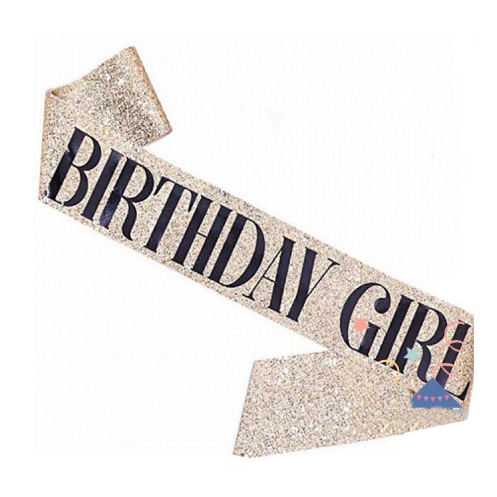 Sash Sinh Nhật Hoa Hậu Dây Ruy Băng Rôn Choàng Đeo Chéo Vai Chữ HAPPY BIRTHDAY Mừng Tiệc Sinh Nhật
