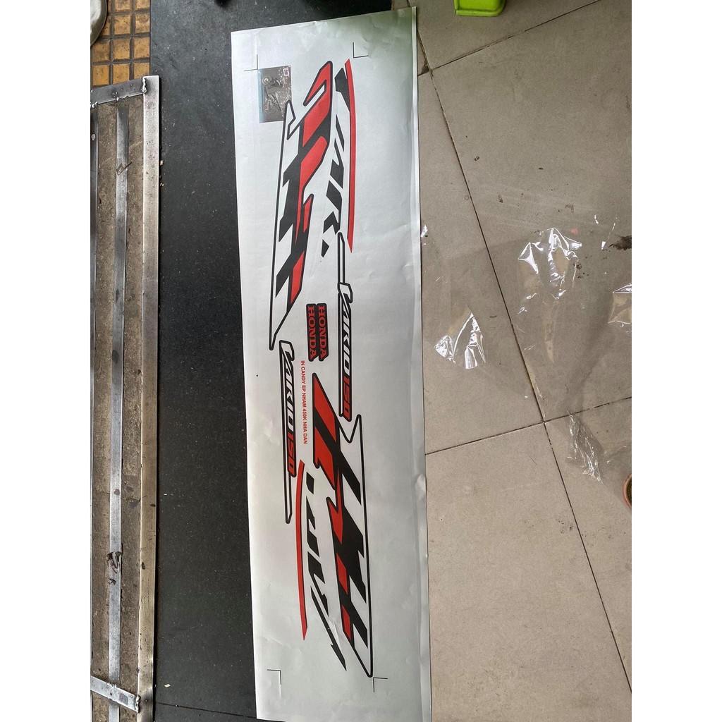 Tem rời Vario đen nhám đỏ trắng