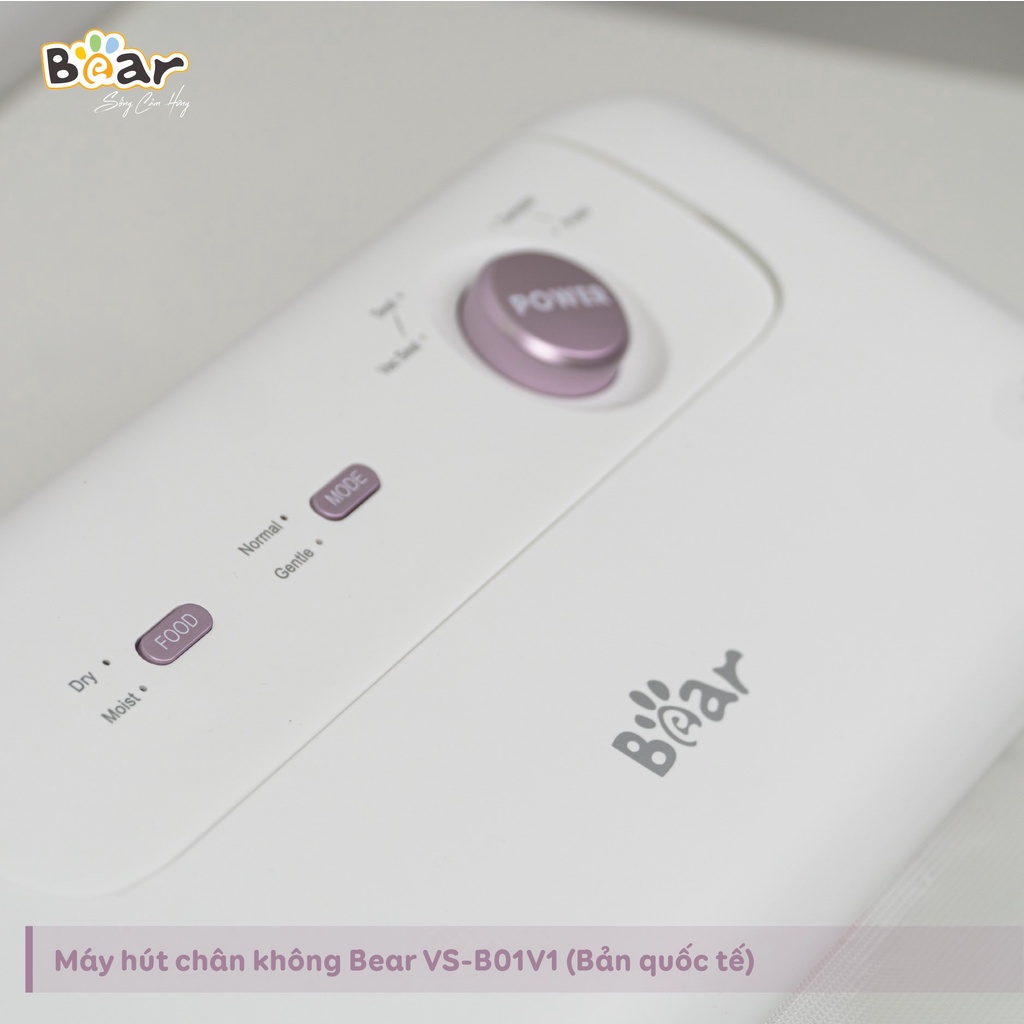 Máy Hút Chân Không Bear VS-B01V1 4 Tính Năng: Hàn Miệng Túi, Cắt Túi, Hút Chân Không Dạng Hộp - Hàng chính hãng