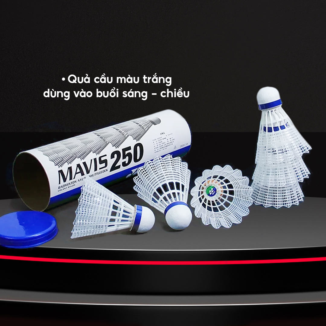 Qủa Cầu Lông Nhựa Mavis 250 Cao Cấp - 1 Ống 6 Trái