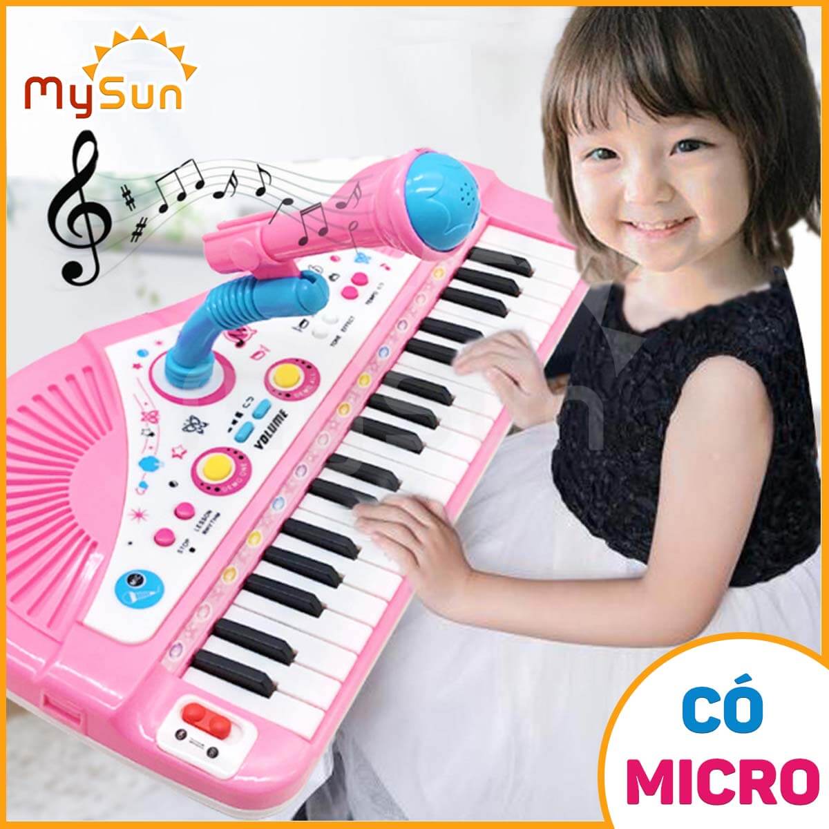 Đàn Piano Organ mini đồ chơi âm nhạc cụ cho bé gái trai phát triển trí tuệ thông minh MySun