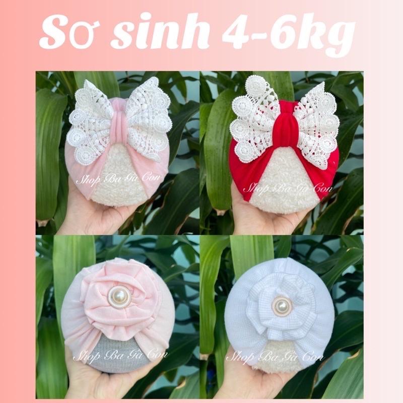 Mũ turban cho bé - newborn ( 0-3 tháng ) shop ba gà con