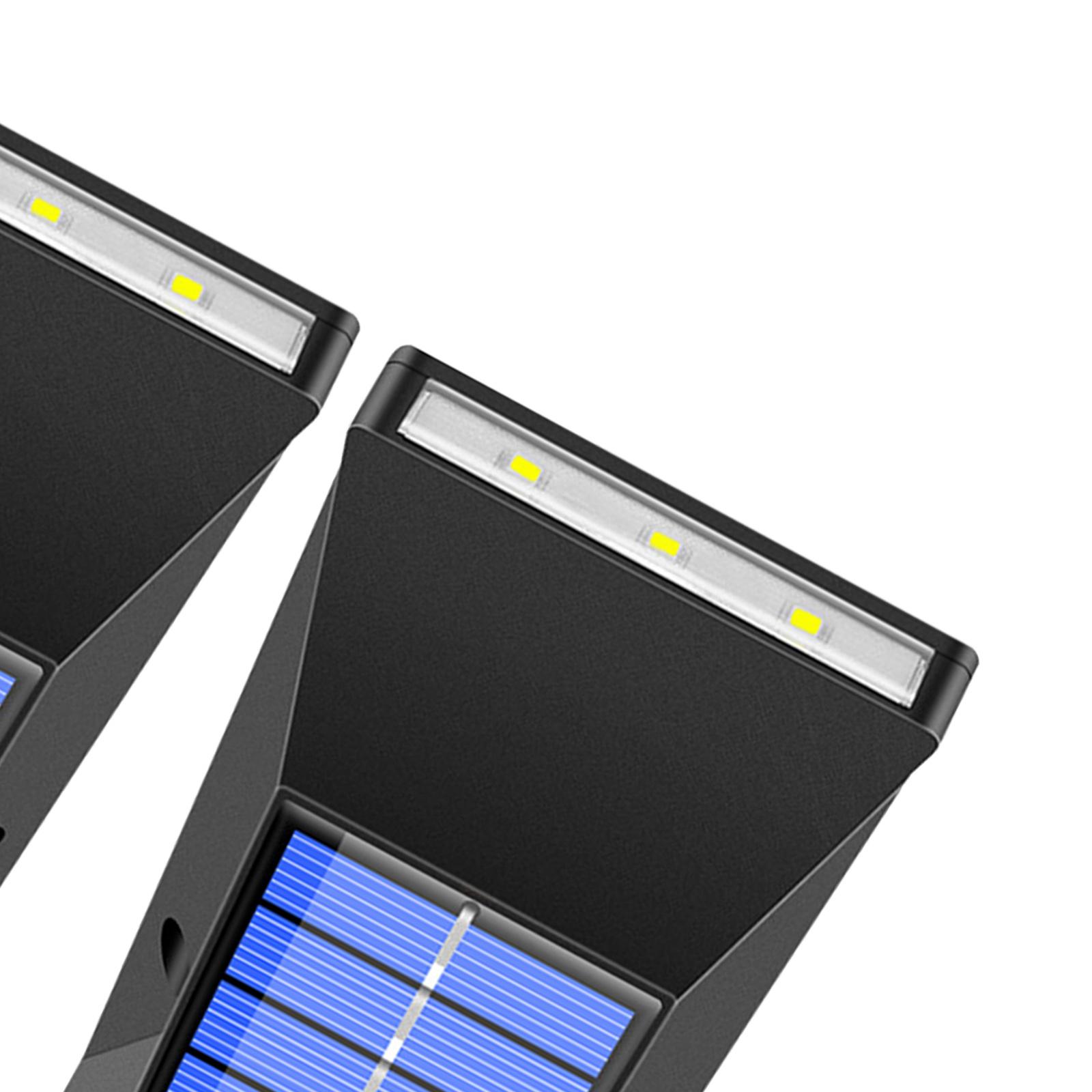 2 Pack Solar Deck Lights Outdoor Waterproof, Solar Powered Wall Lights Fence Lights Night Outside Lights Decorations for Steps Stairs Walkway Fences