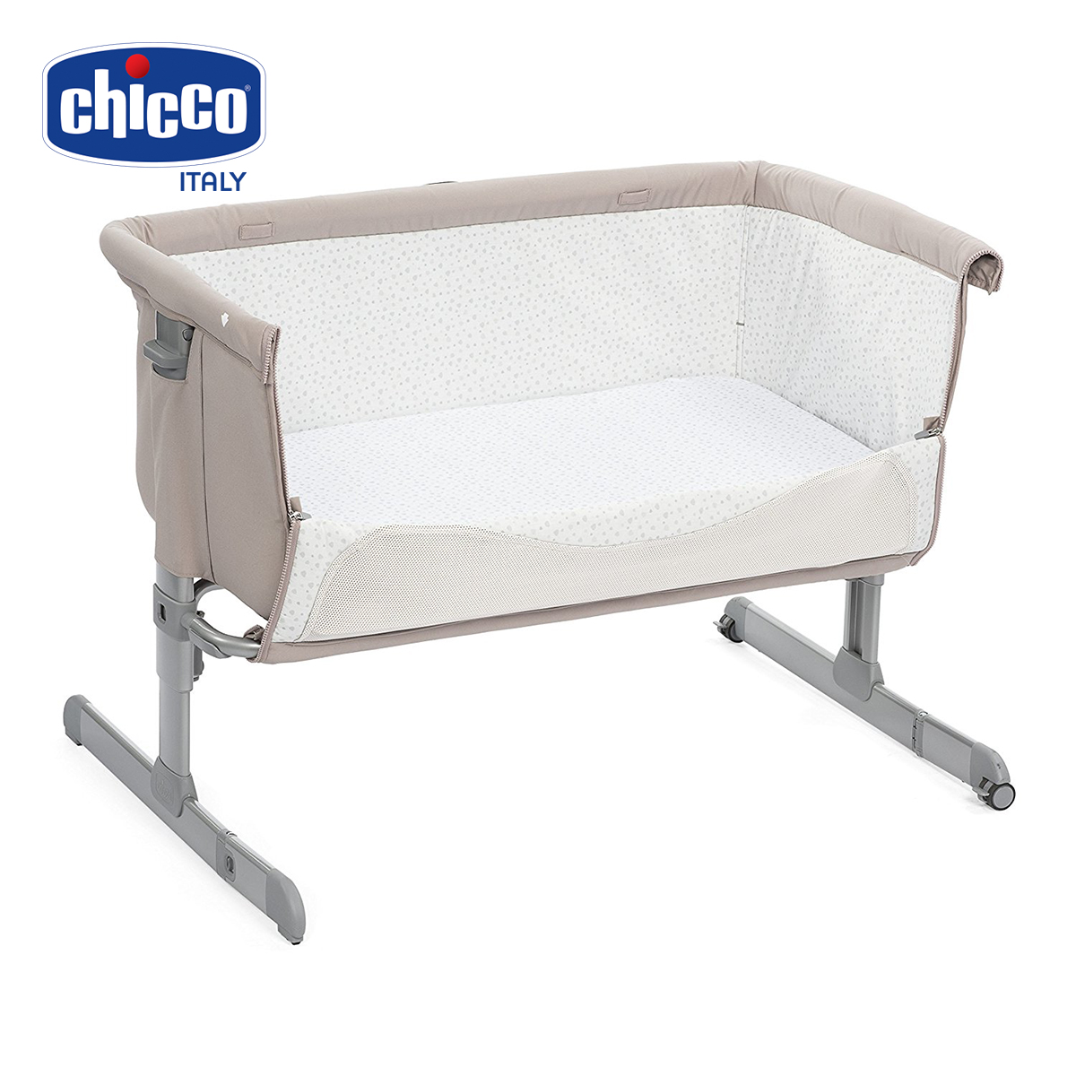 Cũi kề giường đa năng Chicco Next2Me air màu be