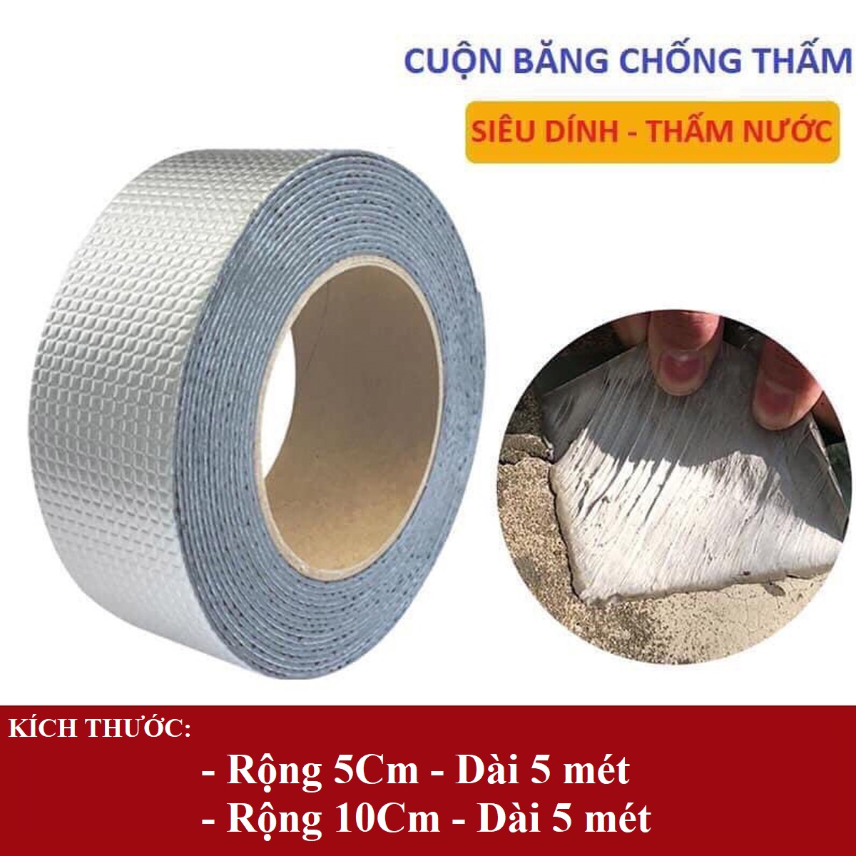 Băng Keo Siêu Dính Đa Năng, Băng Dính Chống Thấm, Chống Dột Dán Được Trên Mọi Bề Mặt Chọn Size WaterProof Tape Chính Hãng Amalife – Băng Dính Chống Thấm Nhật Bản