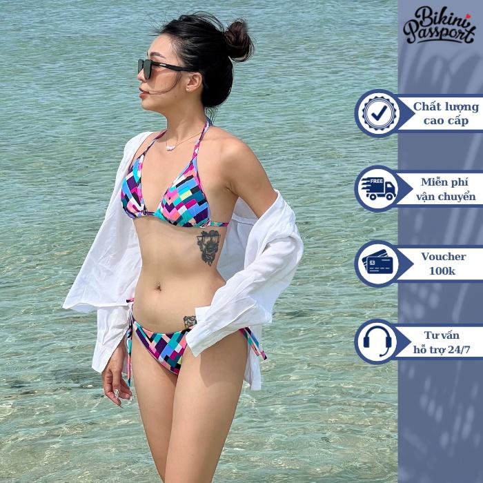 Đồ bơi nữ BIKINI PASSPORT dạng hai mảnh cơ bản tam giác - màu Mix - BS143_XX