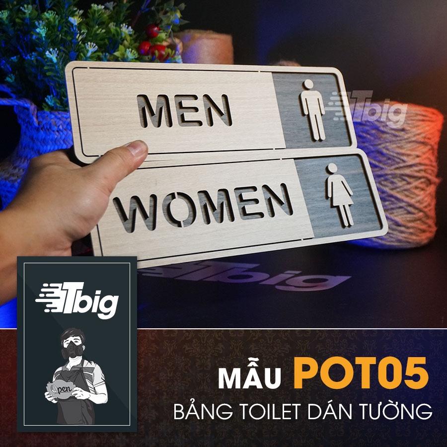 Bảng gỗ toilet dán tường sang trọng mẫu decor độc đáo mới lạ