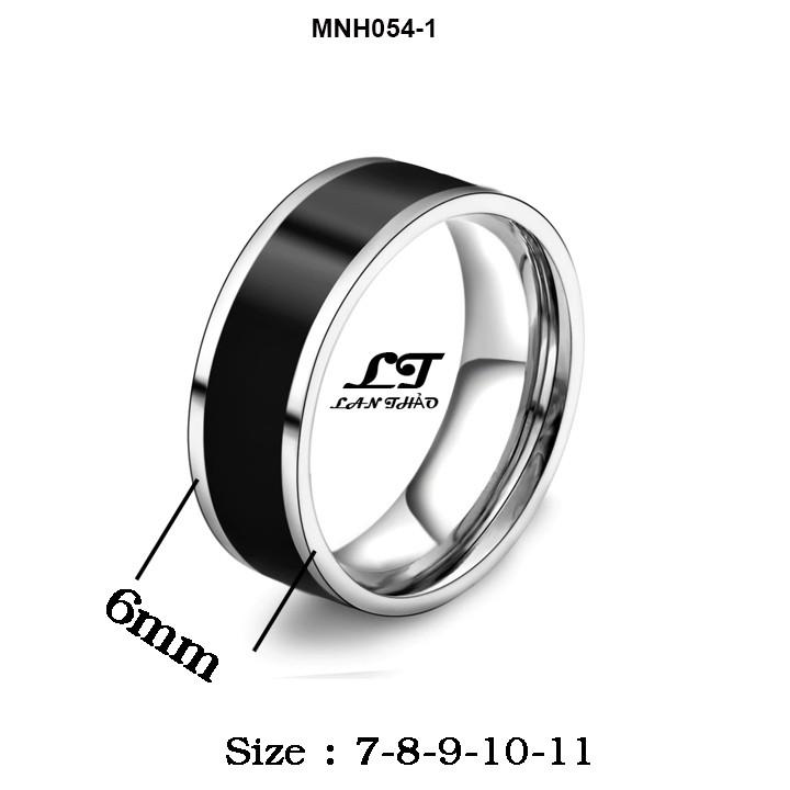 Nhẫn nam cao cấp 6li giá tốt Không đen không gỉ sét MNH054
