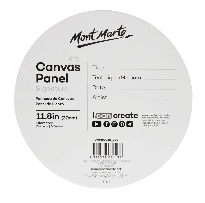 Canvas hình tròn, round Canvas Panels 30cm (Toan vẽ tranh tròn)