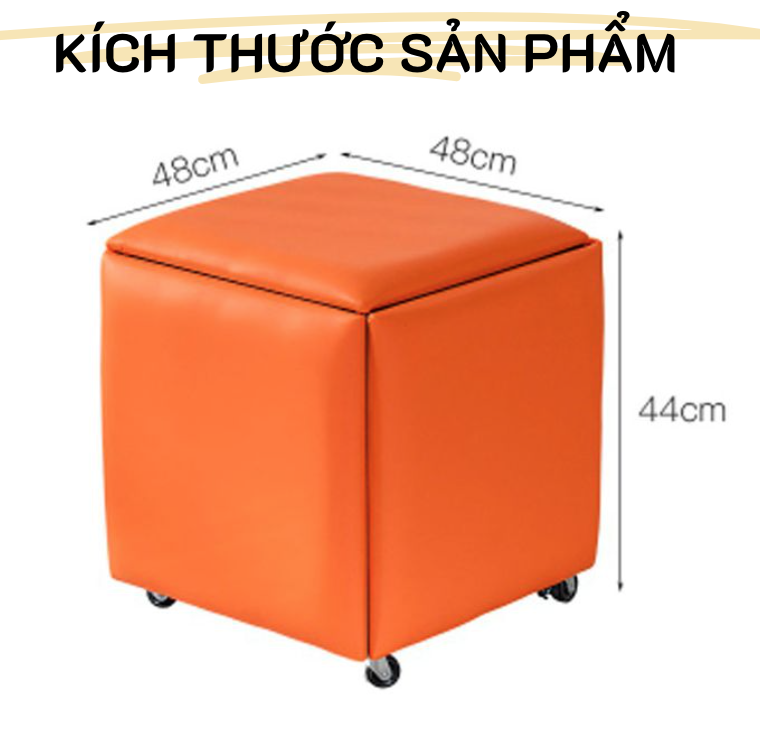 GHẾ THU GỌN THIẾT KẾ RUBIK Độc Đáo (Cam)