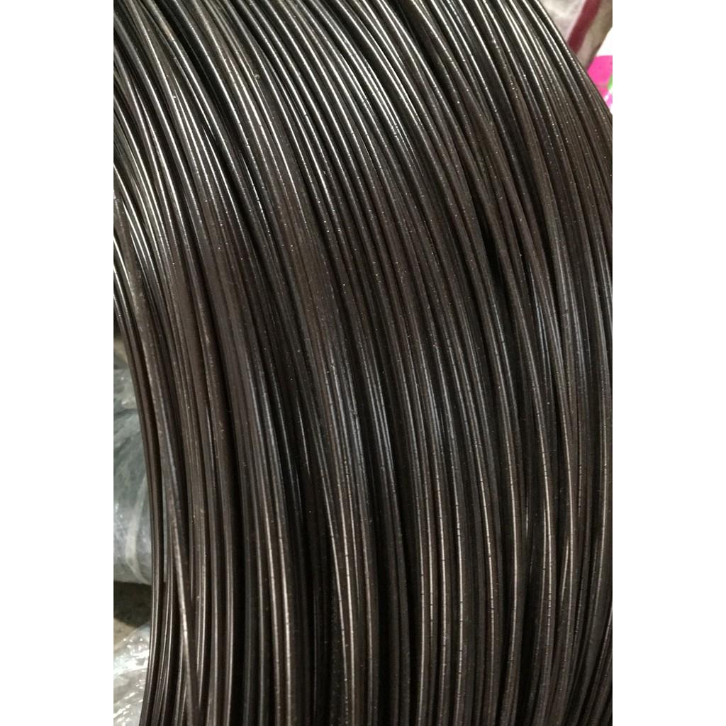 Cuộn 1kg dây kẽm bọc nhựa định vị hoa lan, uốn cành đường kính 2.8 mm