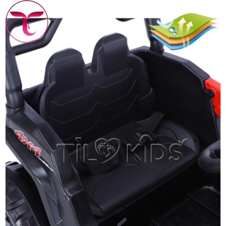 Xe oto điện cho bé TILO KIDS TLK-5555 kiểu dáng địa hình siêu ngầu, có điều khiển từ xa, bluetooth, chế độ nhún