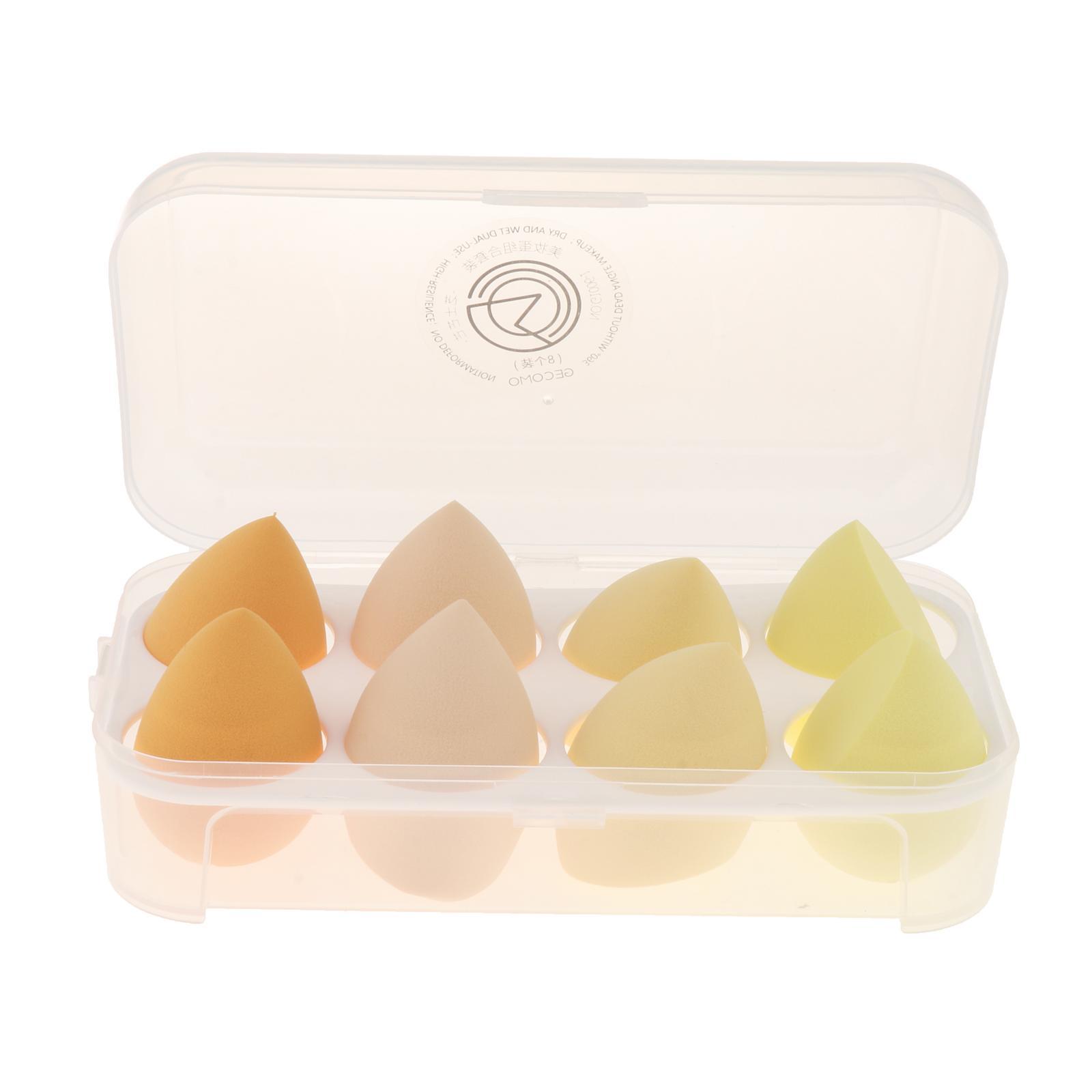 8x Makeup Sponge Set Foundation Concealer Powder Cosmtics Puff Latex-Free for all kinds of cosmetics, foundation, BB cream
