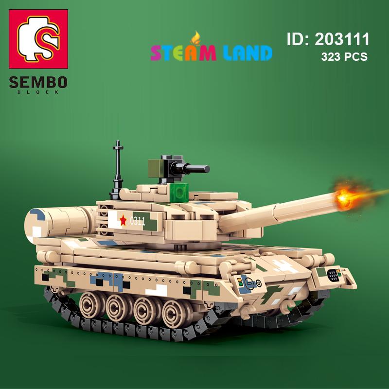 Đồ Chơi Lắp Ráp Xe Tăng Hạng Nhẹ Uy Lực Type 15 - SEMBO 203111