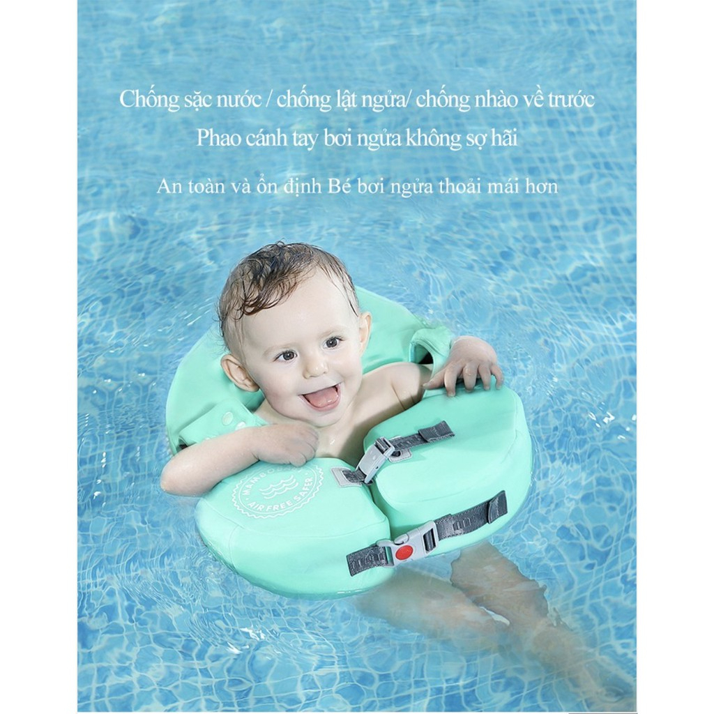 Phao bơi cho bé phao bơi chống lật phao tập bơi không bơm hơi cho bé từ 8 tháng tuổi 1 2 3 tuổi