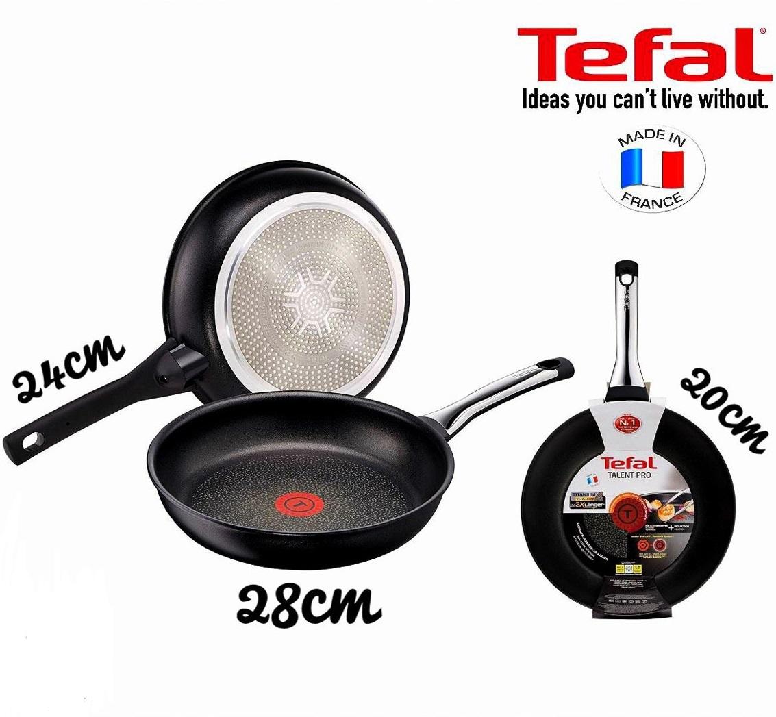 Chảo Chống Dính Cao Cấp TEFAL L65092 Ingenio Expertise 22&amp; 26 cm, Phủ Chống Dính Tetanium Độ Bền Cao, Tay Cầm Tháo Rời