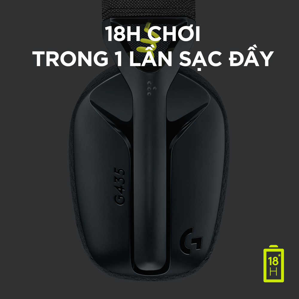 Tai nghe game không dây Bluetooth và Lighspeed Logitech G435 – Mic ảo tích hợp, nhẹ, tương thích PC, Điện thoại, PS4, PS5 - Hàng chính hãng - Màu