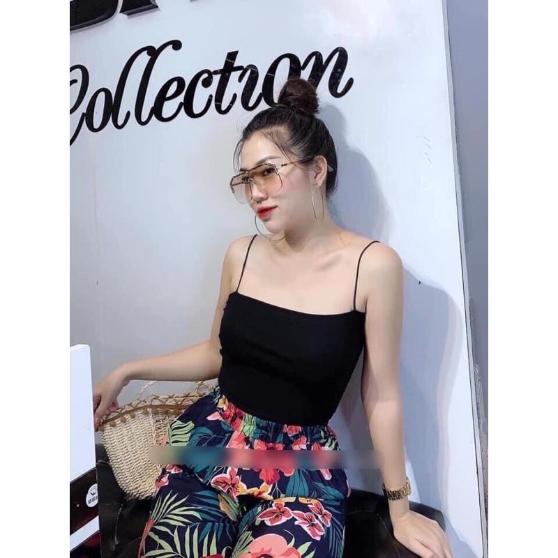 Áo 2 dây sợi bún vải zíp QC cao cấp