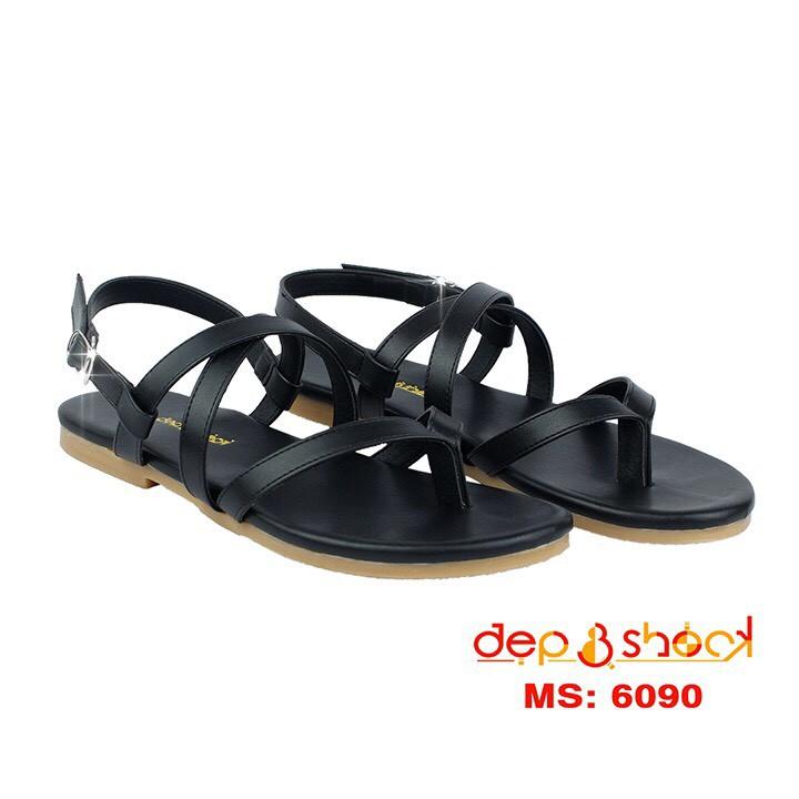 Sandal nữ xỏ ngón chéo cao cấp Depvashock MS 6039