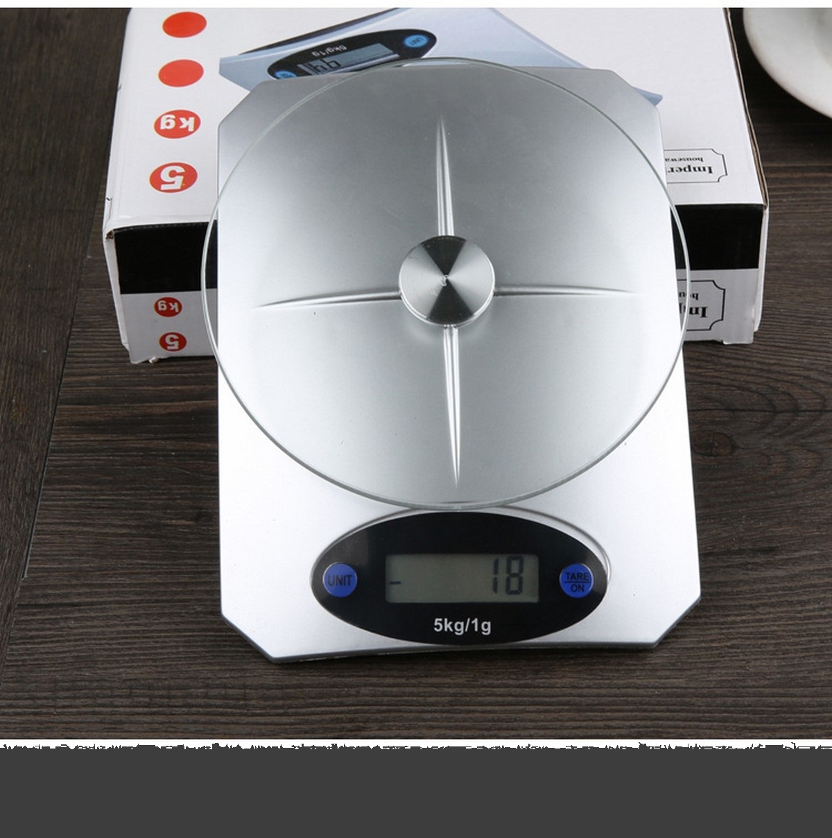 Cân Tiểu Ly Nhà Bếp 5Kg Mặt Kính Cường Lực Sang Trọng