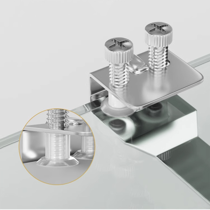 Khóa tủ kính mở bằng 3 mã số có thể thay đổi được, loại cánh không khung mở trượt, lùa