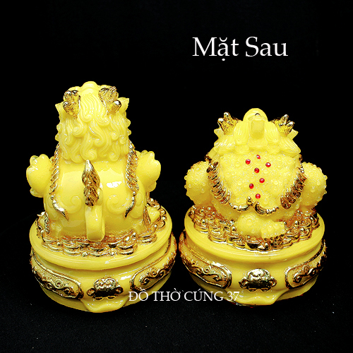CÓC + TỲ HƯU phong thủy màu vàng