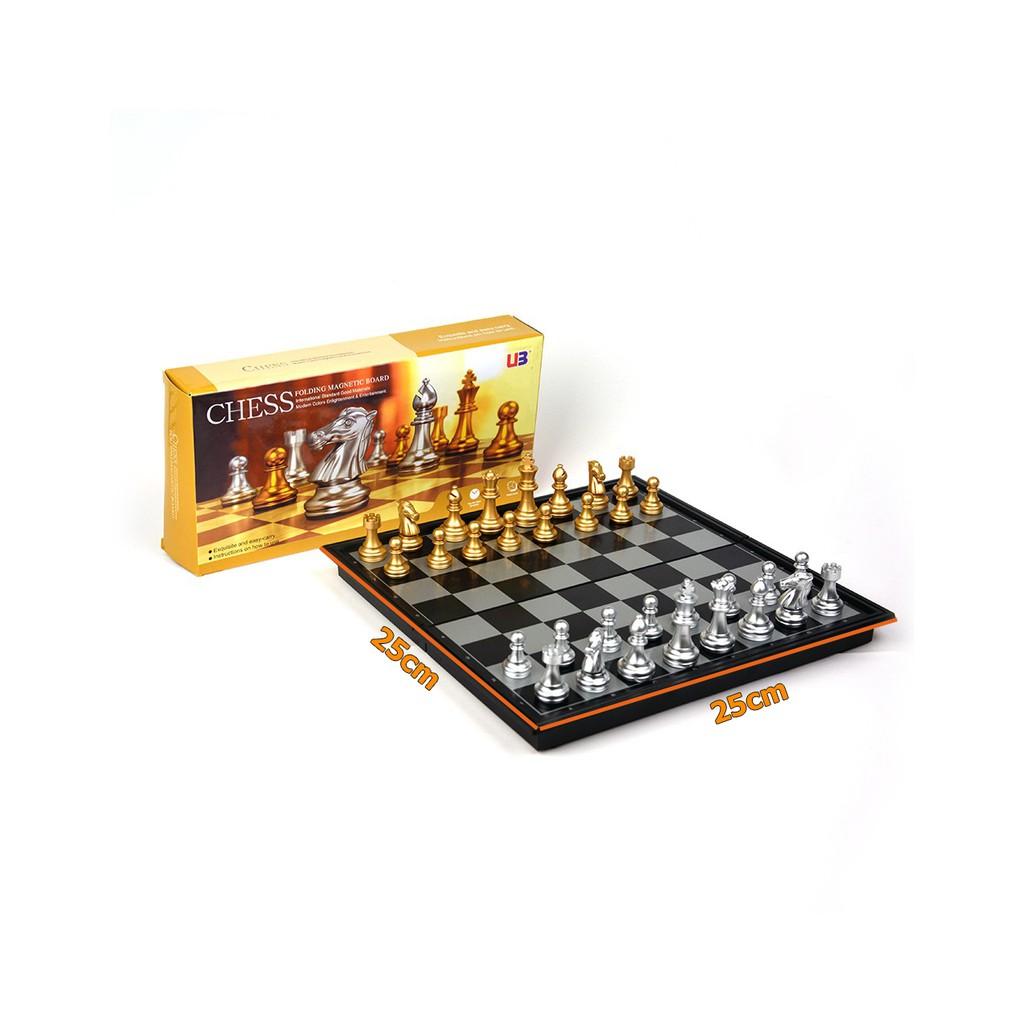 Bộ Cờ Vua Có Nam Châm Cao Cấp SIÊU ĐẸP 3 Size 25, 32, 36cm, Board Game Cờ Vua Quốc Tế Hãng UB, Đồ Chơi Trí Tuệ MecoMart