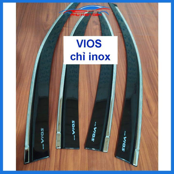 Vè mưa Vios 2019-2020 chỉ inox bảo vệ xe