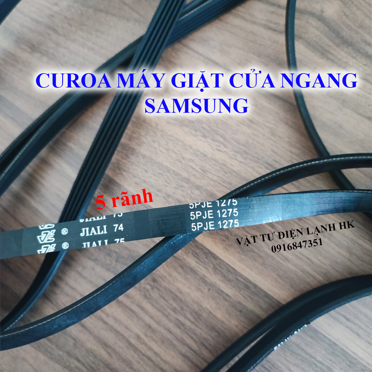 Dây curoa máy giặt sấy lồng ngang - đai culoa cửa trước 5PJE 1275 5PJE1275 for SAMSUNG SÁMUNG SS 5 rãnh